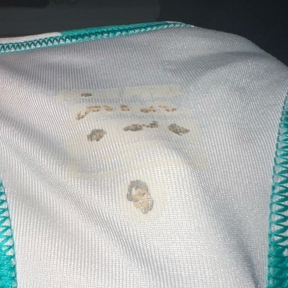 Nike Dri Fit Women’s Green and White Geometric Print Racerback Sports Bra Small - Picture 7 of 7